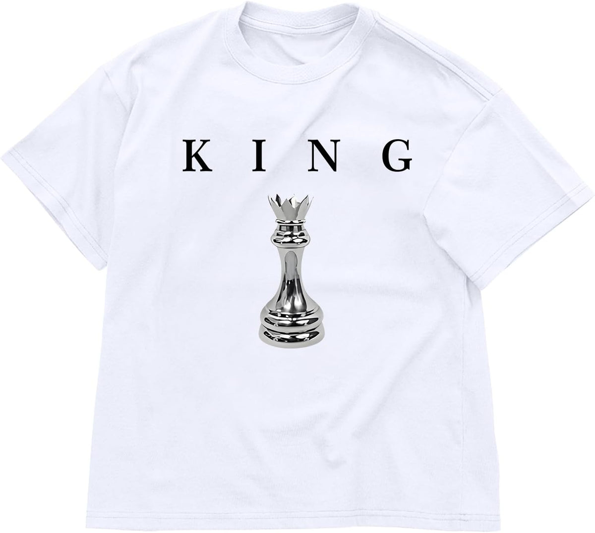 Boys Graphic Tee King Chess Printed T-Shirt Kids Cool Designer Shirts Short Sleeve Shirt Clothes for Teen Boy Trendy