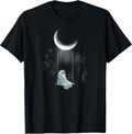 Spooky Ghost Swing Under Moon Lazy Halloween Costume Gothic T-Shirt