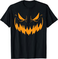 Jack O Lantern Face Scary Pumpkin Halloween Men Boys Kids T-Shirt