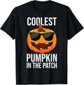 Halloween Pumpkin Face Patch Costume Men Women Fun Kids Boys T-Shirt