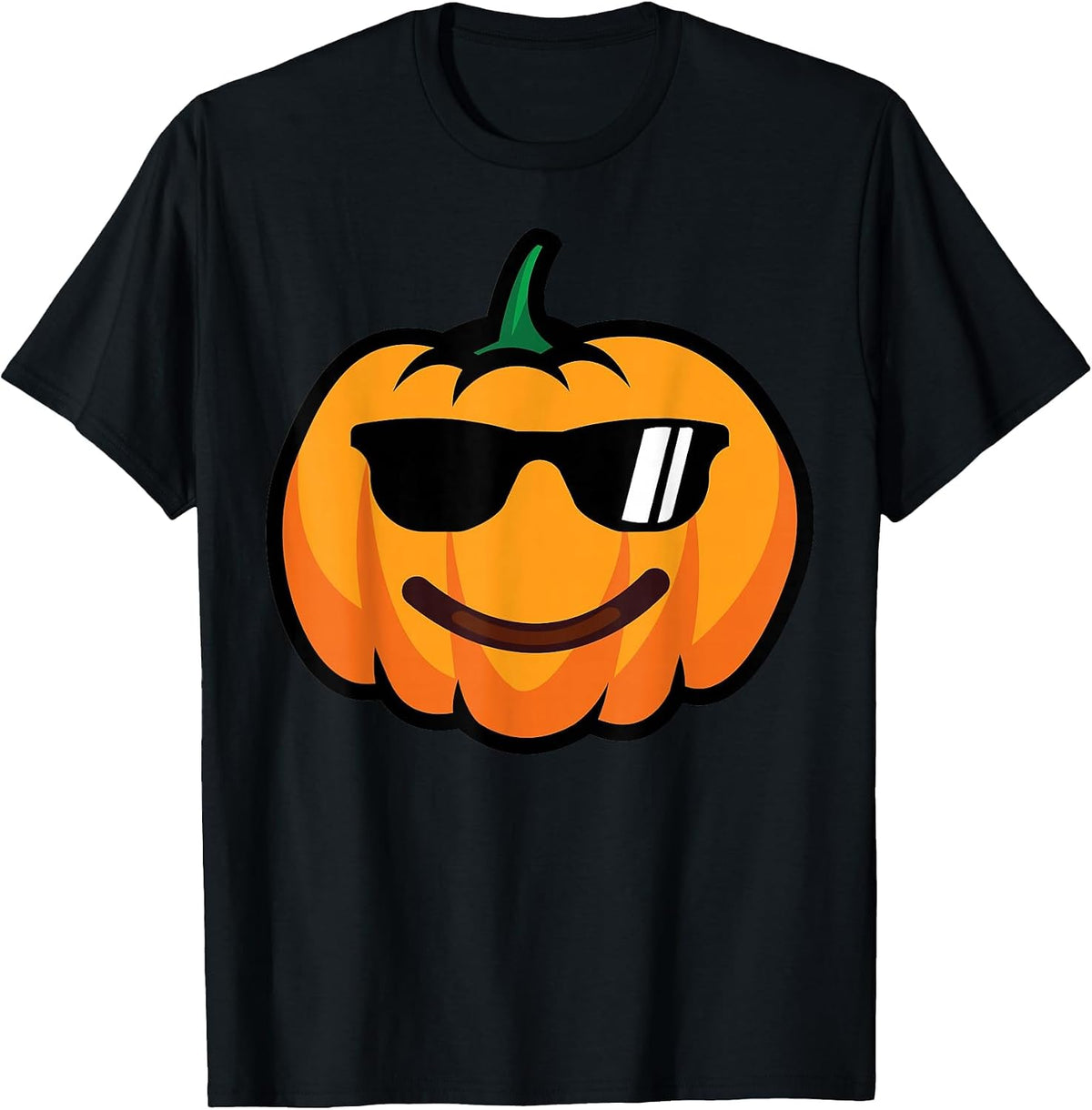Halloween Pumpkin Smile Face Sunglasses Costume Funny T-Shirt