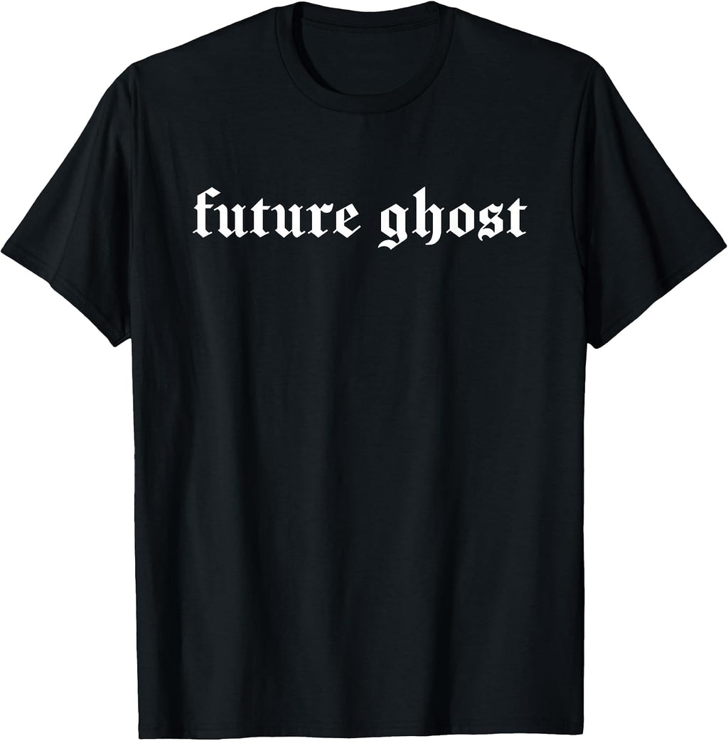 Future Ghost Minimal Gothic Halloween Typography T-Shirt