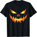 Scary Pumpkin Jack O Lantern Face Halloween Men Boys Kids T-Shirt