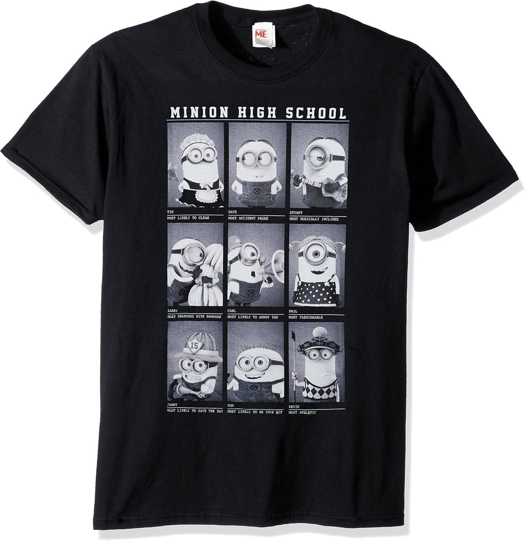Despicable Me Men's Minion High School Yearbook Funny Graphic Tee