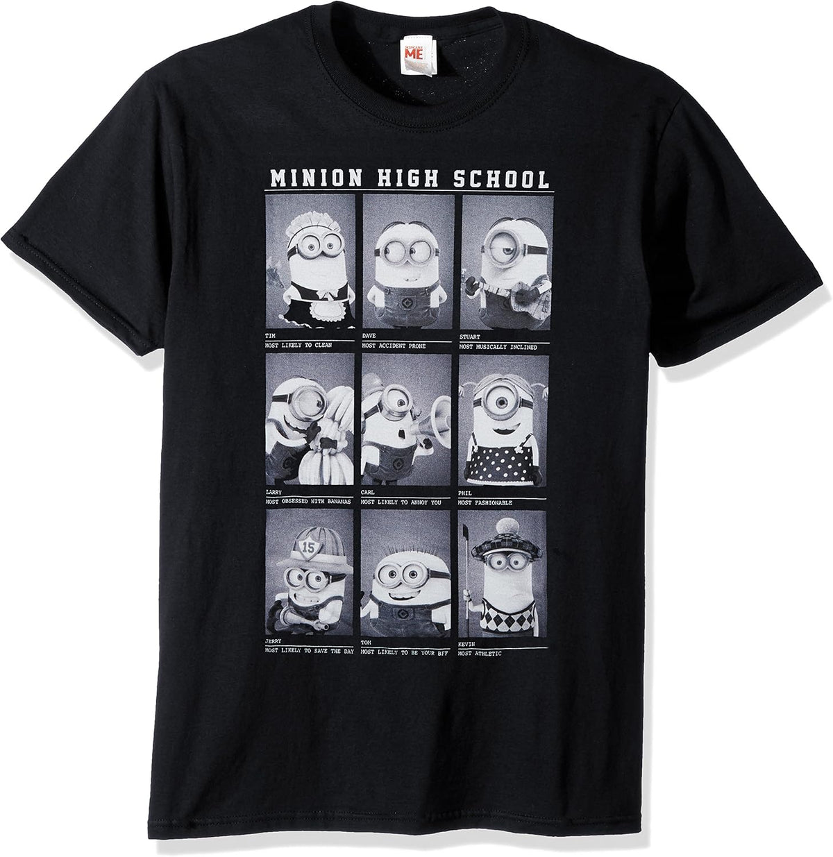 Despicable Me Men's Minion High School Yearbook Funny Graphic Tee