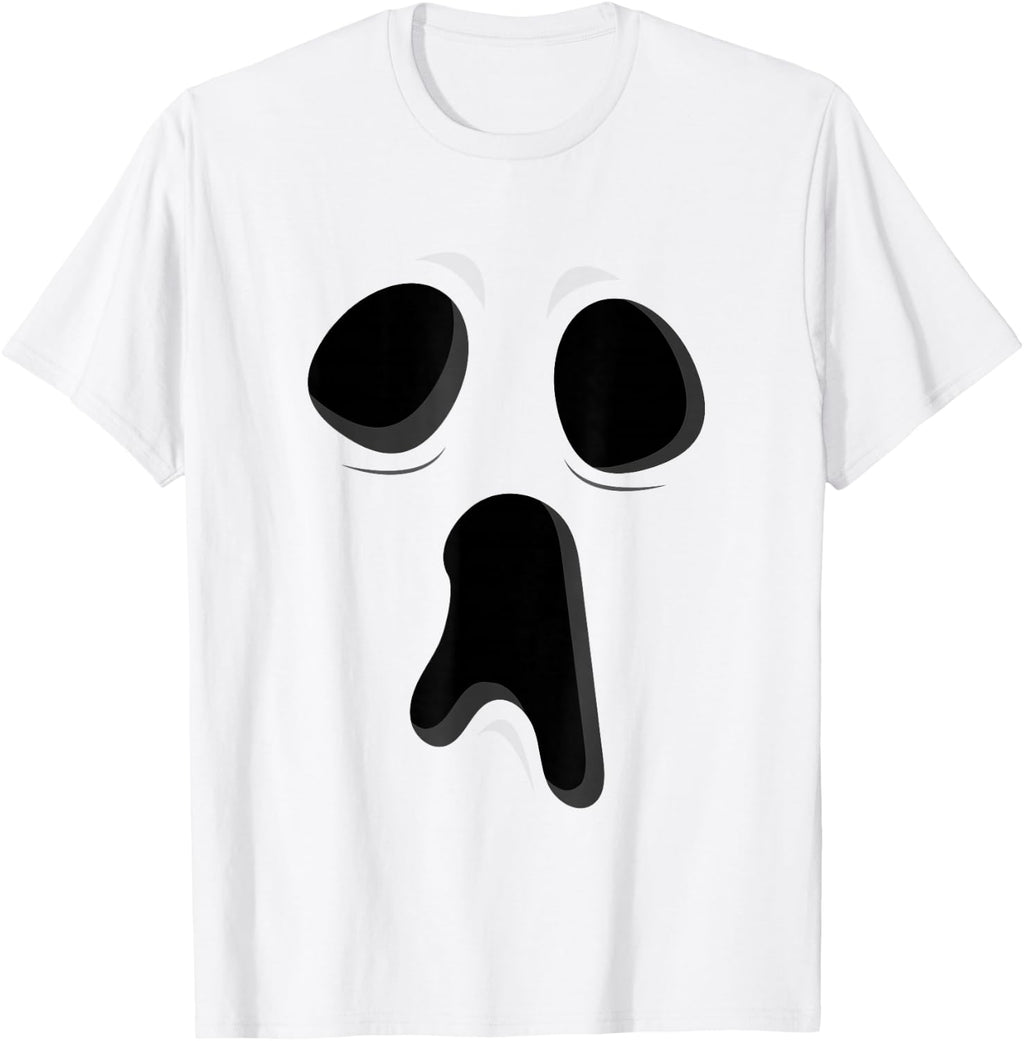 Ghost Face Monster Simple Easy Halloween Costume Horror T-Shirt