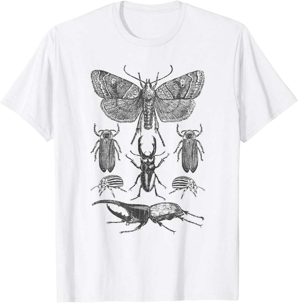 Insect Bug Collection T-Shirt - Moth, Stag Beetle, Cicada