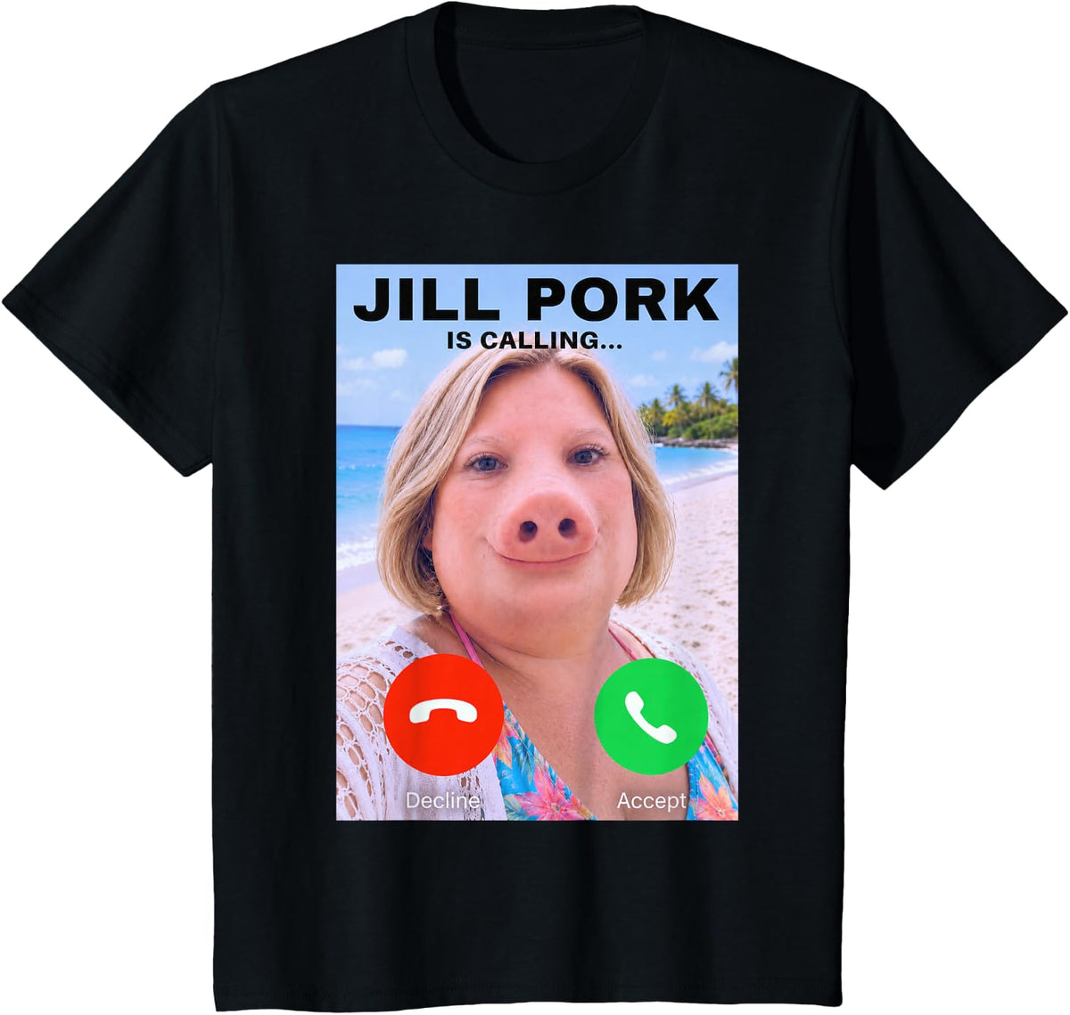 Kids Youth Jill Pork Female John Funny Call Phone Meme, Brainrot T-Shirt
