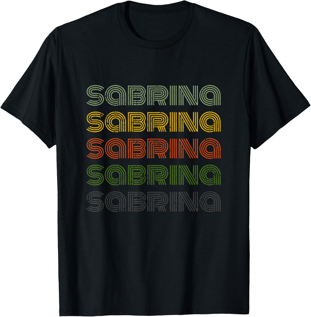70s Vintage Personalized First Name Sabrina T-Shirt