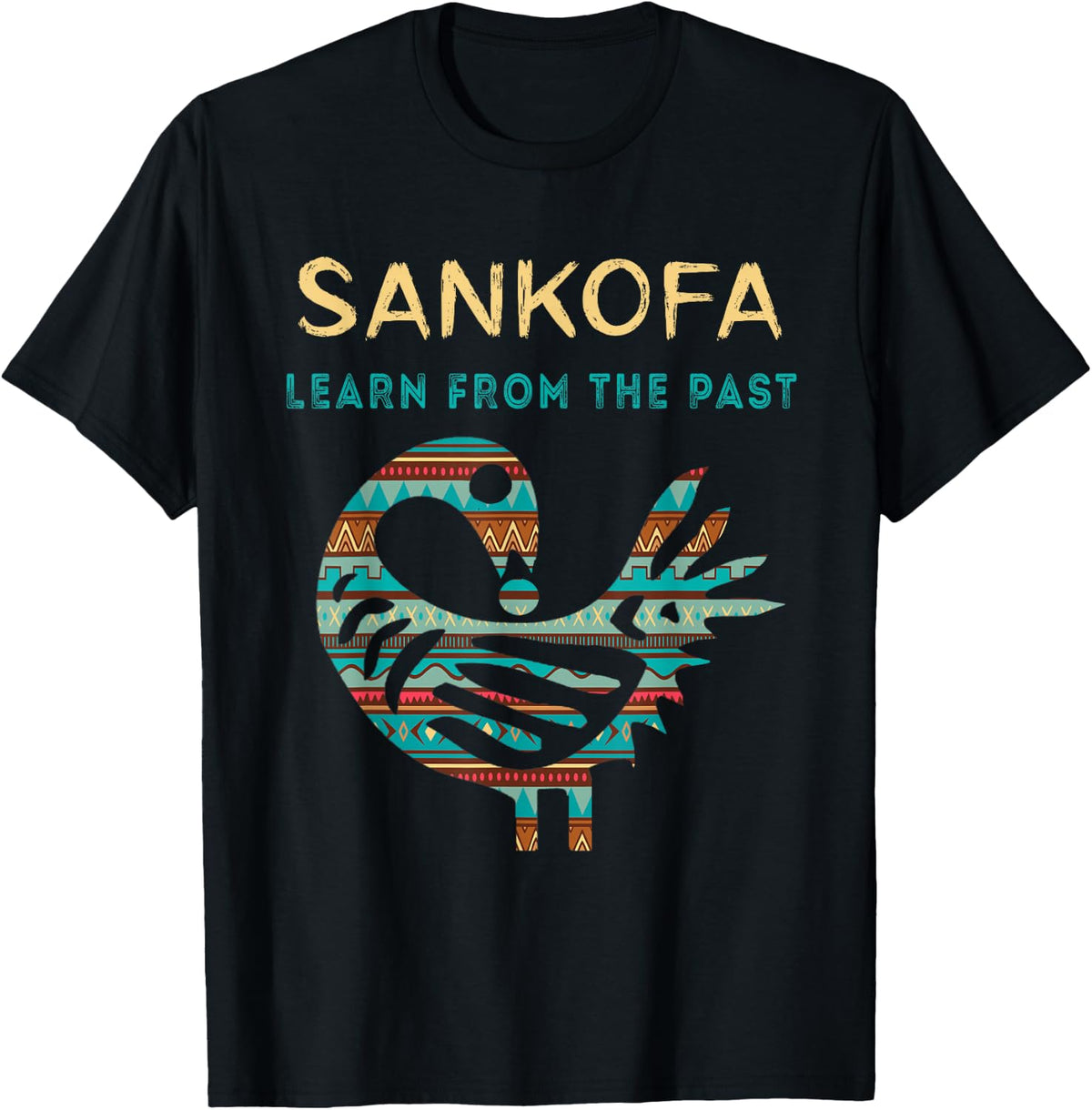 Sankofa Learn from The Past African Bird Black History T-Shirt