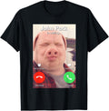 Funny Cute John Pork is Calling Stupid Brainrot Meme T-Shirt