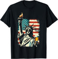 USA Statue of Liberty 4th of July Party Beer Funny Patriotic T-Shirt