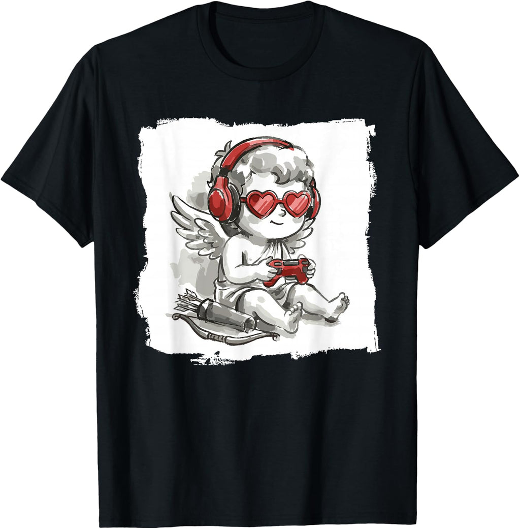 Video Games Cupid Gamer Funny St. Valentine's Day T-Shirt