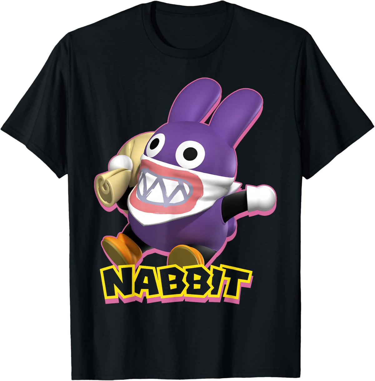 Super Mario Nabbit Action Pose Portrait Logo T-Shirt