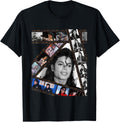 The King of Pop Michael Jackson MJ-002 Black Cotton 100% T-Shirt, Unisex-Adults, Small, Short Sleeve